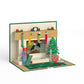 Santa Down the Chimney Christmas Pop-Up Card
