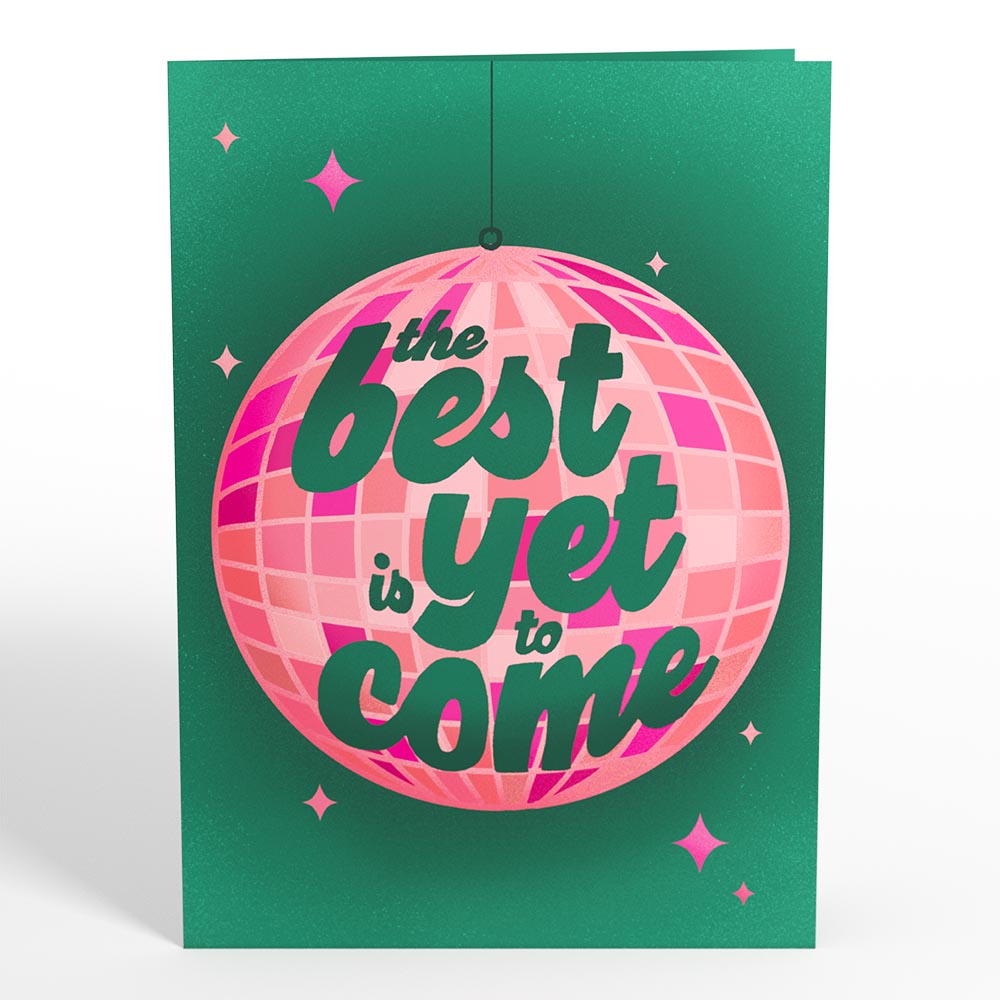 The Best Is Yet to Come New Year Pop-Up Card
