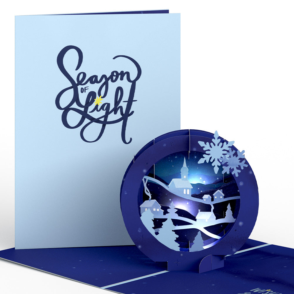 Season of Light Winter Village Light-Up Pop-Up Card