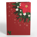 Poinsettia & Pine Pop-Up Card