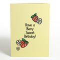 Berry Sweet Birthday Strawberries Suncatcher Card
