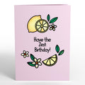 Zest Birthday Lemons Suncatcher Card