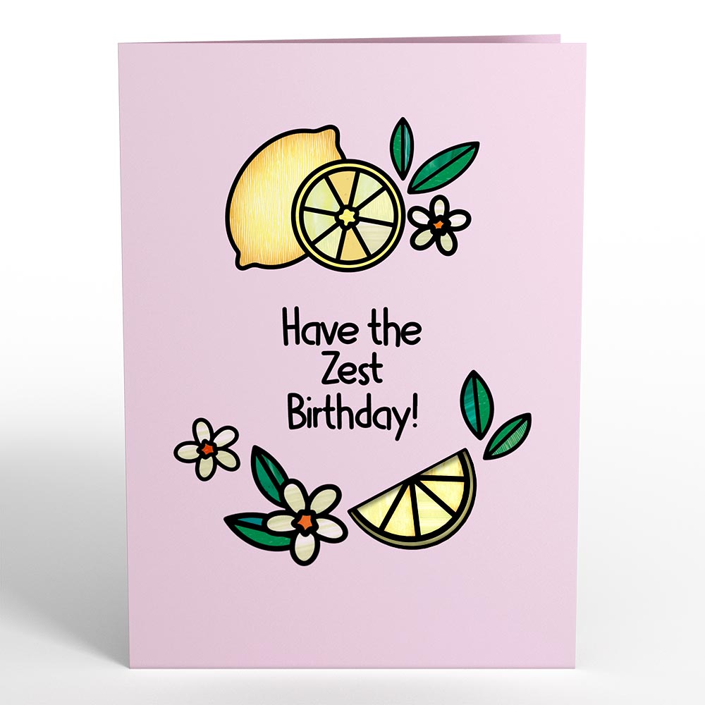 Have The Zest Birthday Suncatcher Card & Pop-Up Bouquet Bundle
