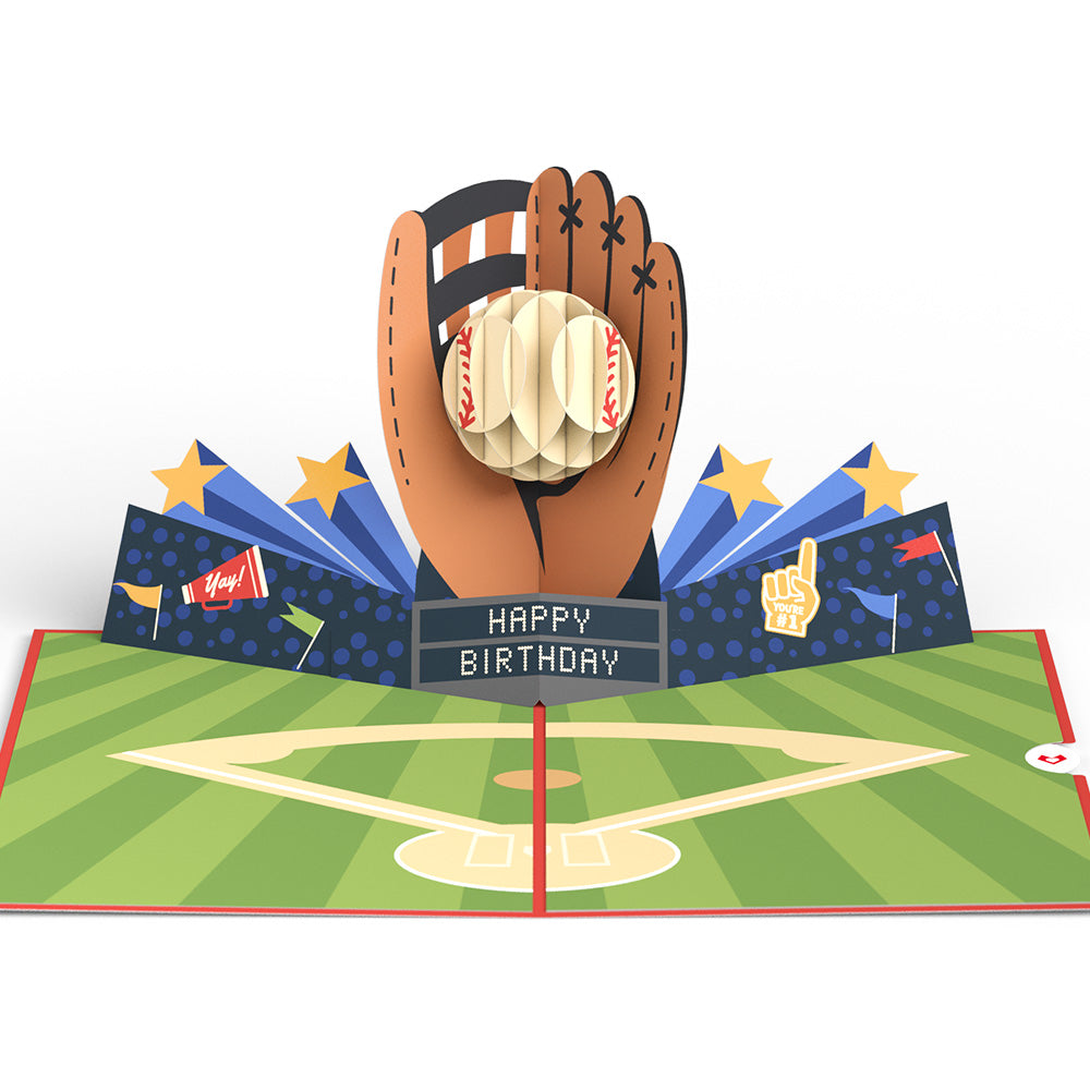 Grand Slam Birthday Baseball Pop-Up Card