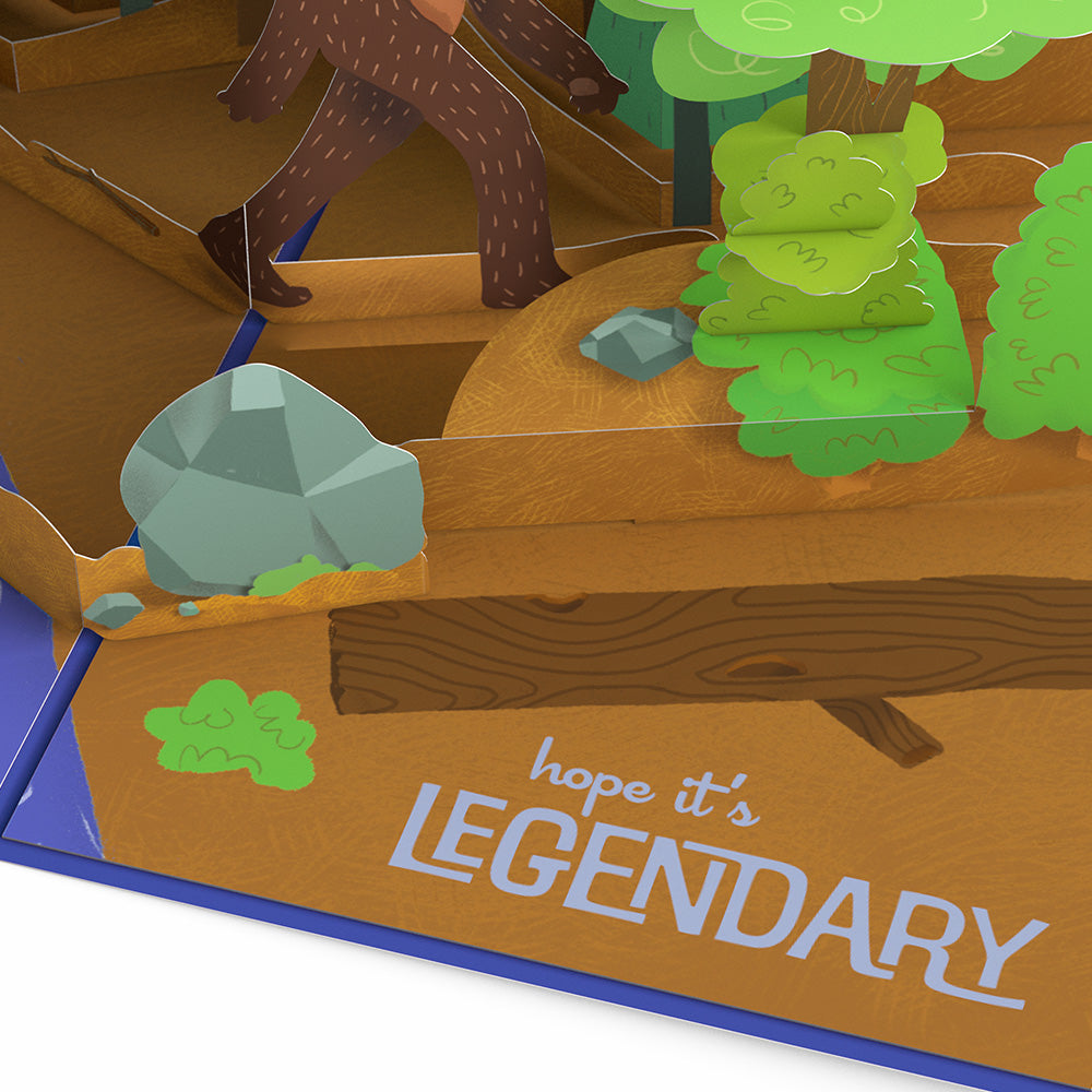 Bigfoot Legendary Birthday Pop-Up Card