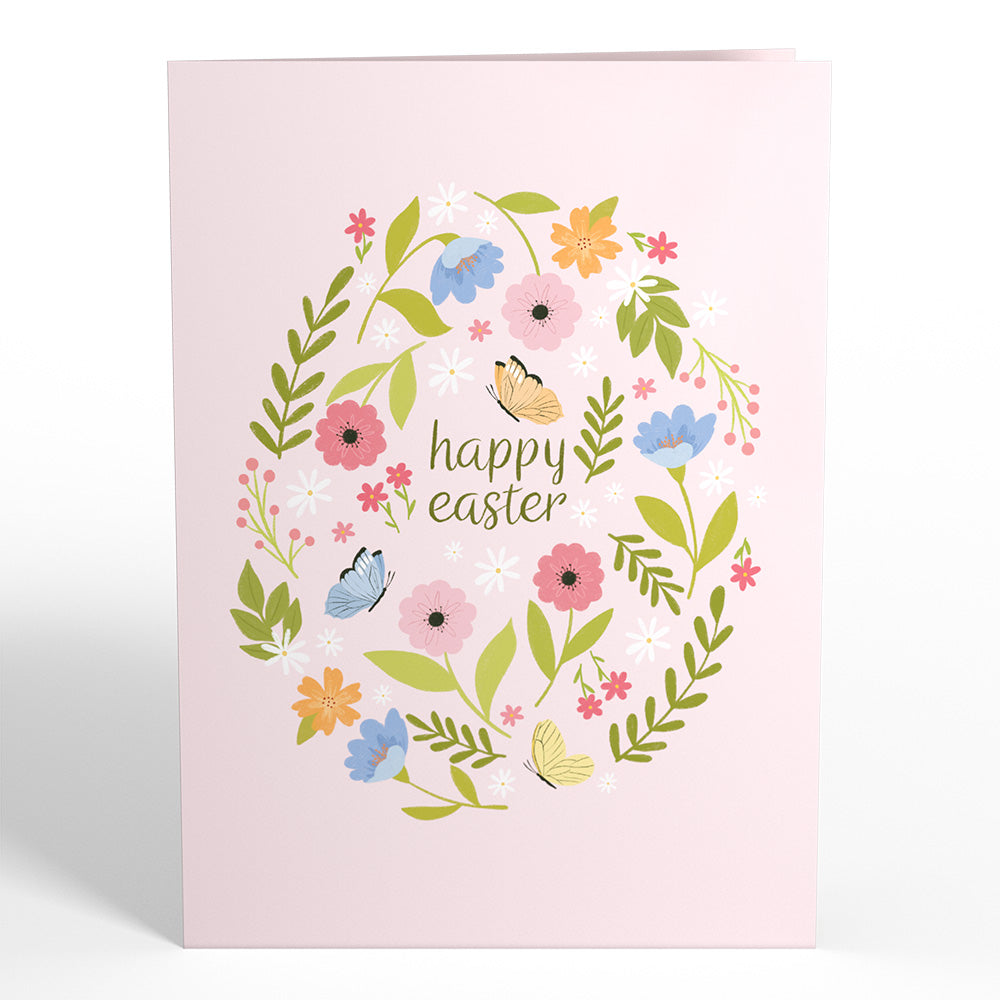 Happy Easter Bunny Amid the Blossoms Pop-Up Card