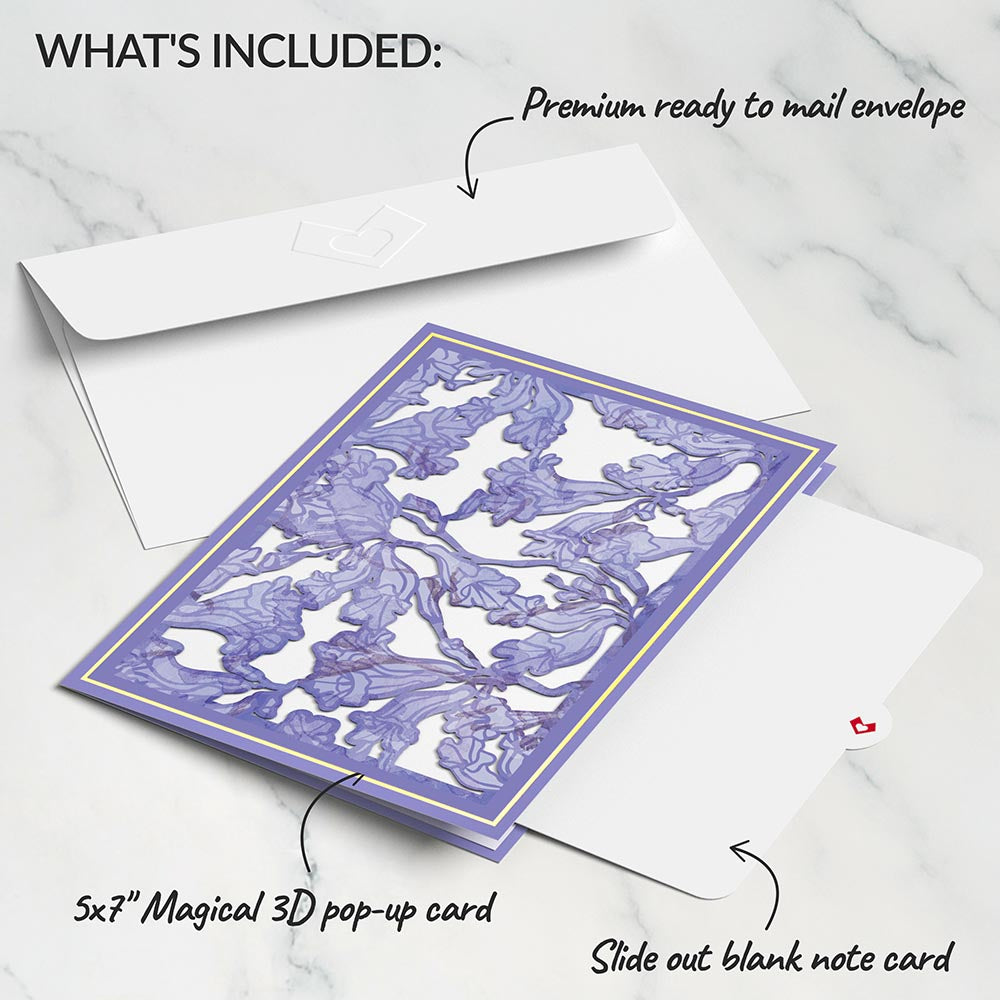 Watercolor Jacaranda Tree Pop-Up Card