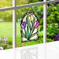 Here for You Tulips Suncatcher Card