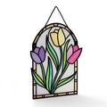 Here for You Tulips Suncatcher Card