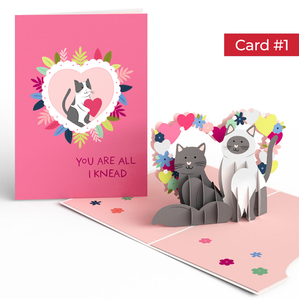 Happy Meowentine’s Day Cat 4-in-1 Nesting Card