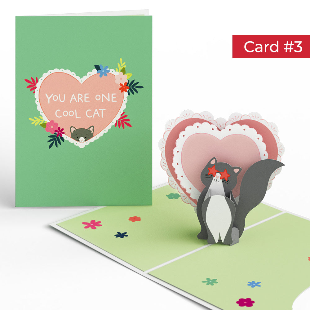 Happy Meowentine’s Day Cat 4-in-1 Nesting Card