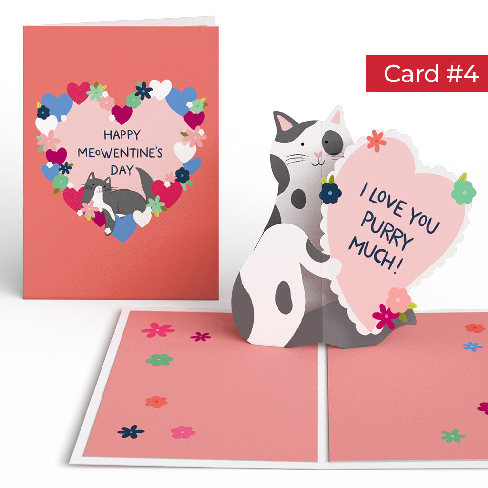 Happy Meowentine’s Day Cat 4-in-1 Nesting Card