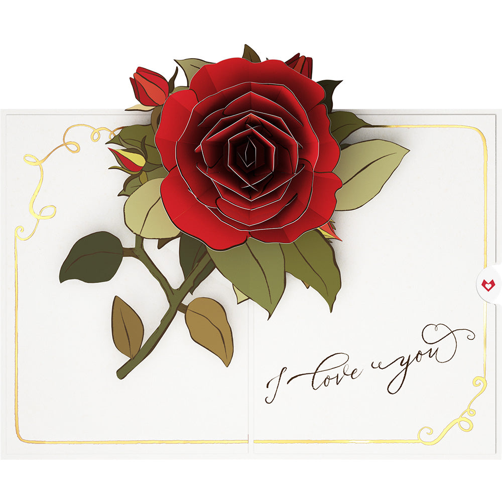I Love You Roses Pop-Up Card