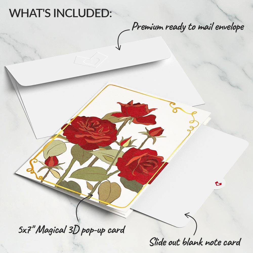 I Love You Roses Pop-Up Card