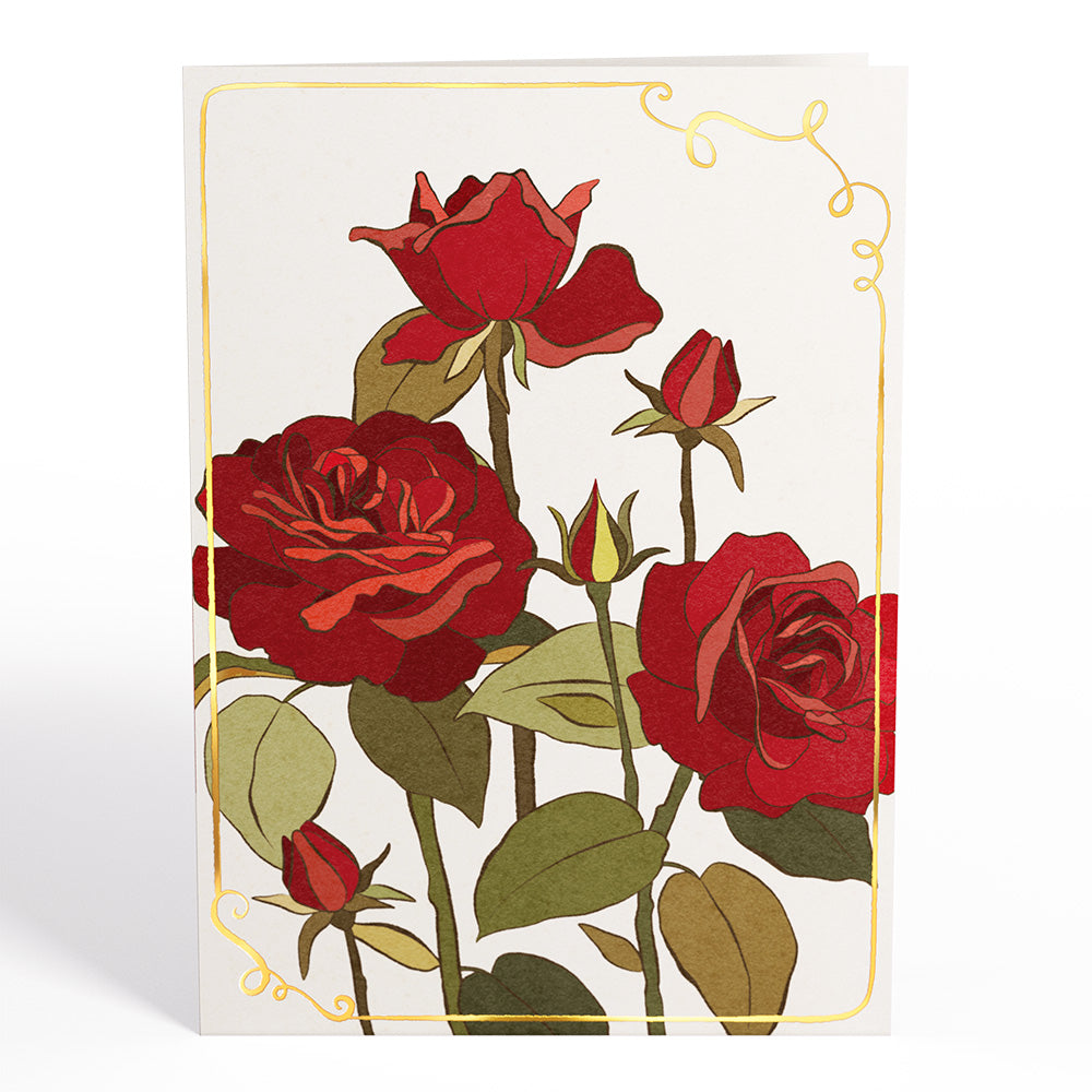 I Love You Roses Pop-Up Card & Suncatcher Bouquet Bundle