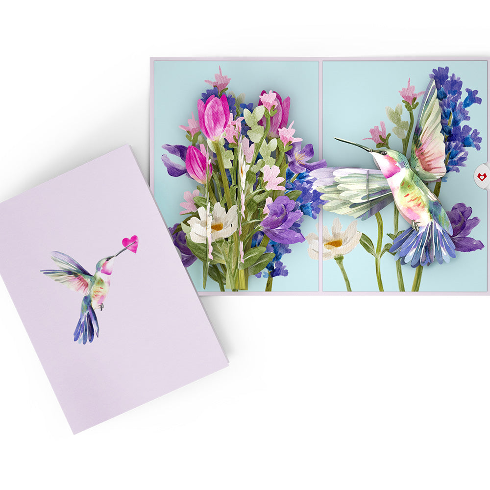Love in Bloom Hummingbird Pop-Up Card