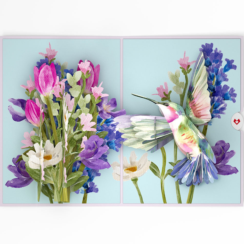 Love in Bloom Hummingbird Pop-Up Card