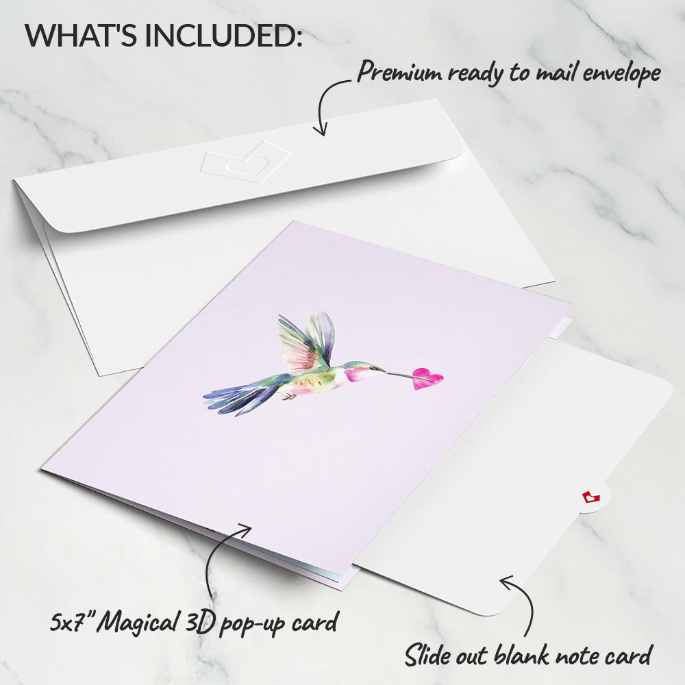 Love in Bloom Hummingbird Pop-Up Card