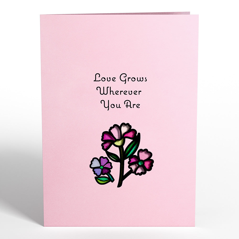 Love Grows Wherever You Are Suncatcher Card & Bouquet Bundle