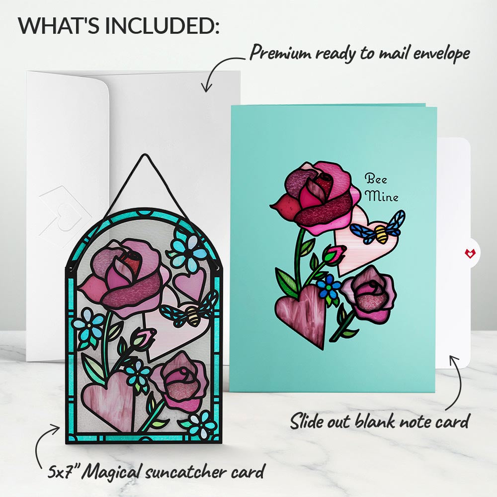 Bee Mine Suncatcher Card