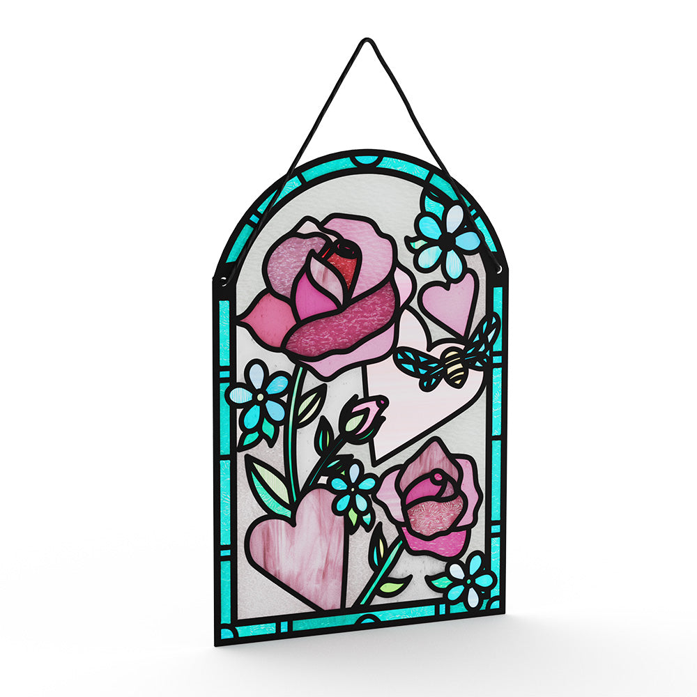 Bee Mine Suncatcher Valentine Pop-Up Card and Sentiment Set for Granddaughter