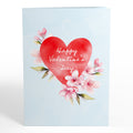 Valentine's Day Cherry Blossom Pop-Up Card & Suncatcher Bouquet Bundle
