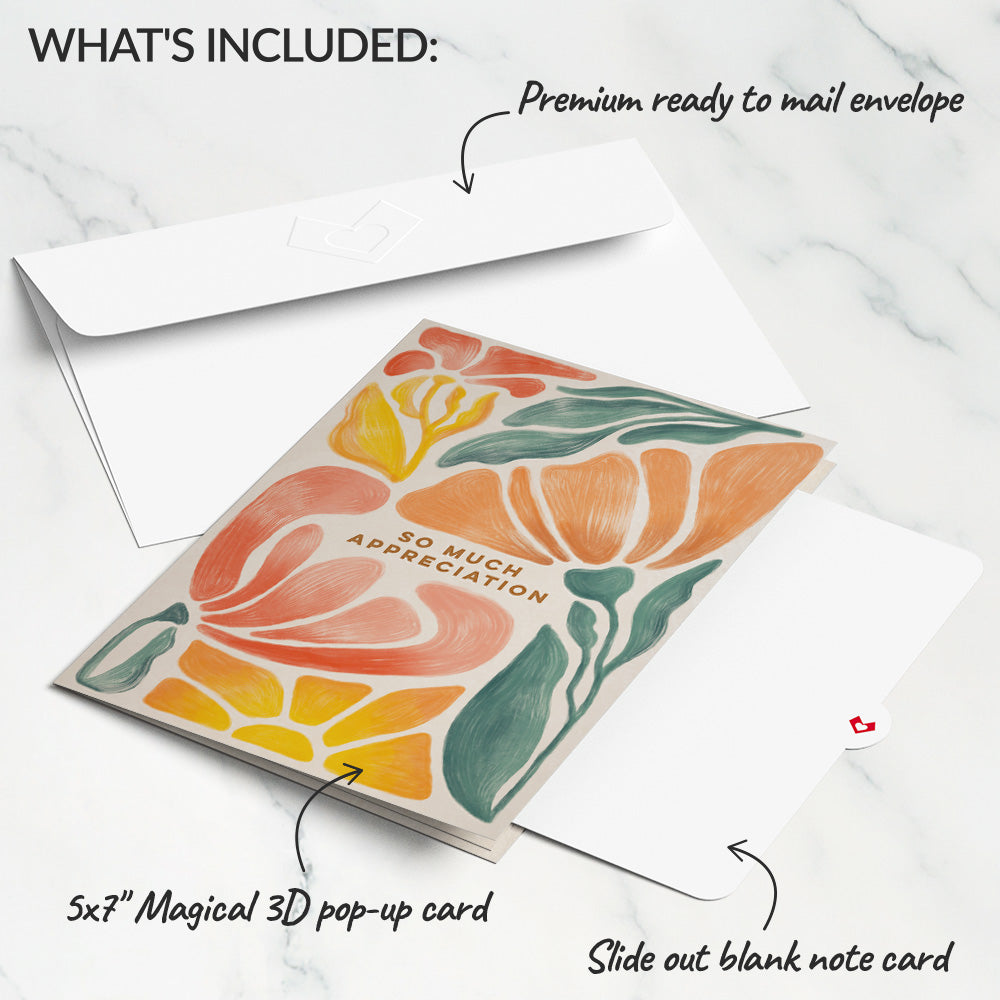 So Much Appreciation Thank You Pop-Up Card