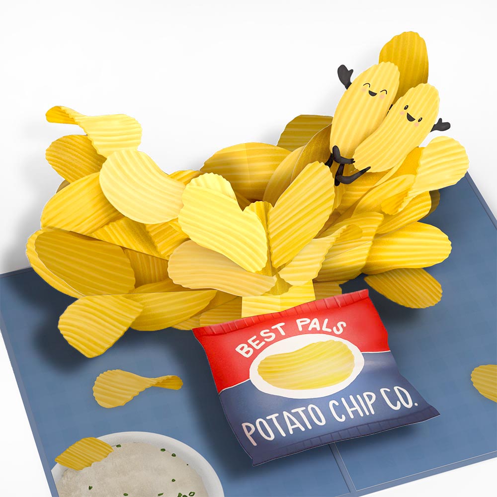 I Love Our Friend-Chip Pop-Up Card
