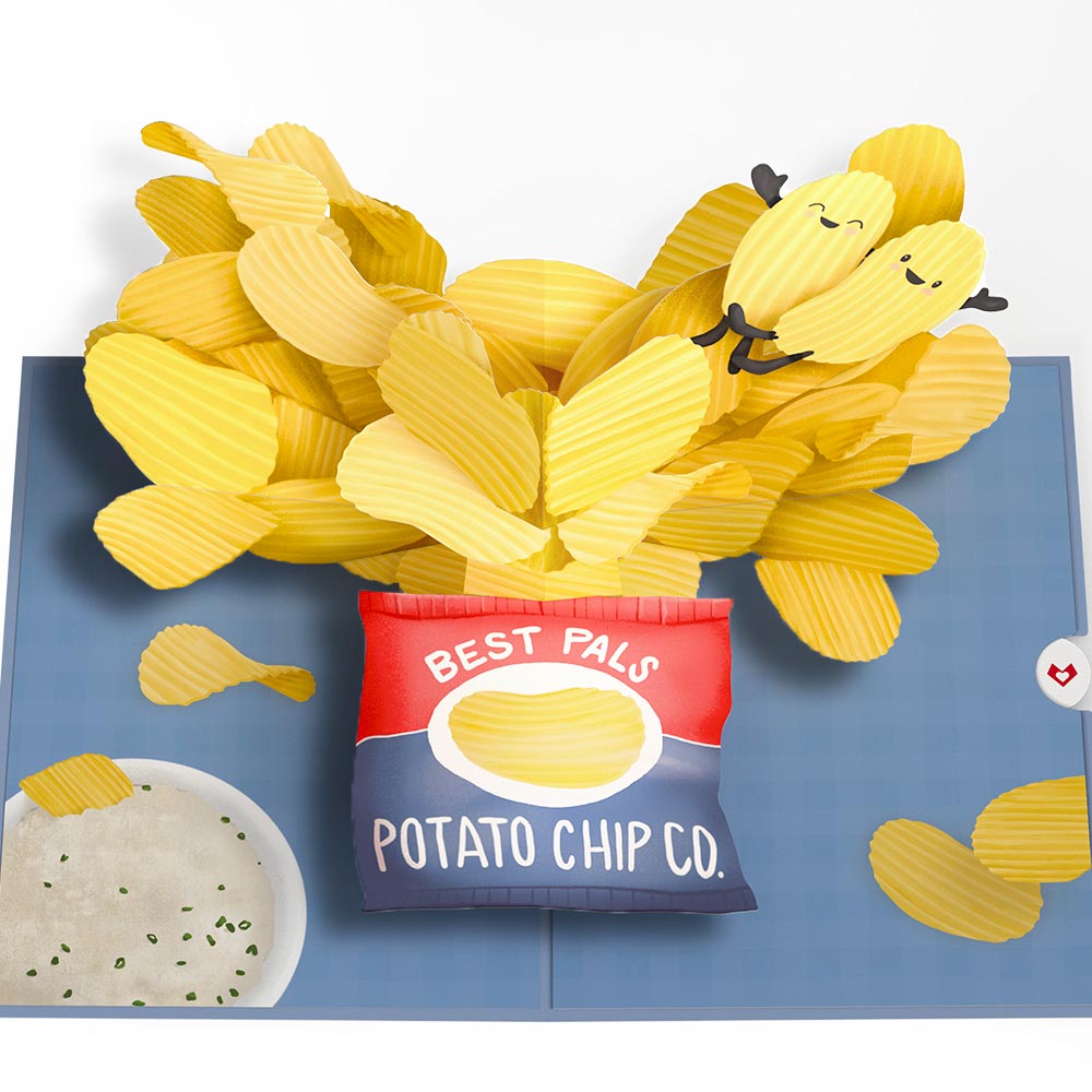 I Love Our Friend-Chip Pop-Up Card