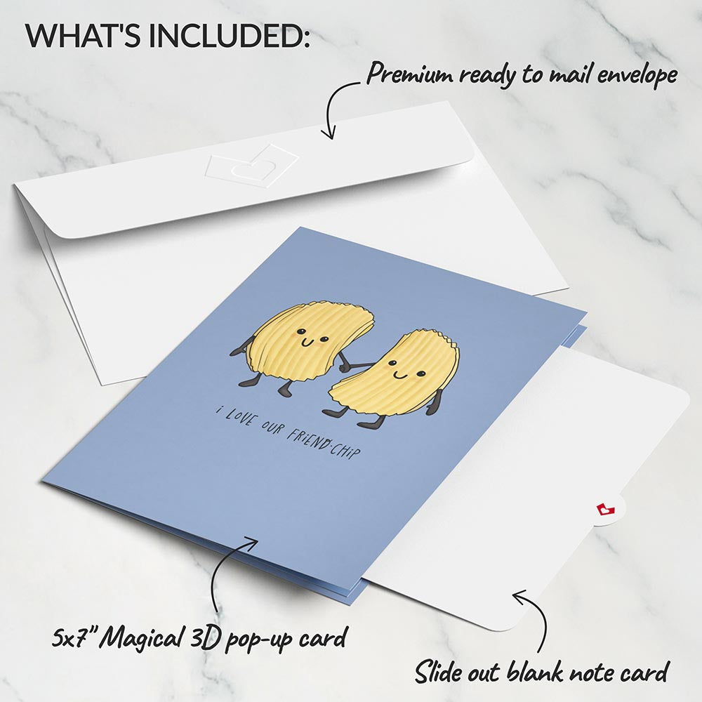 I Love Our Friend-Chip Pop-Up Card