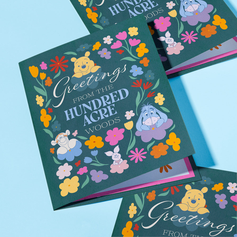 Disney’s Winnie the Pooh Plushpop Card & Flower Buds Bouquet Bundle