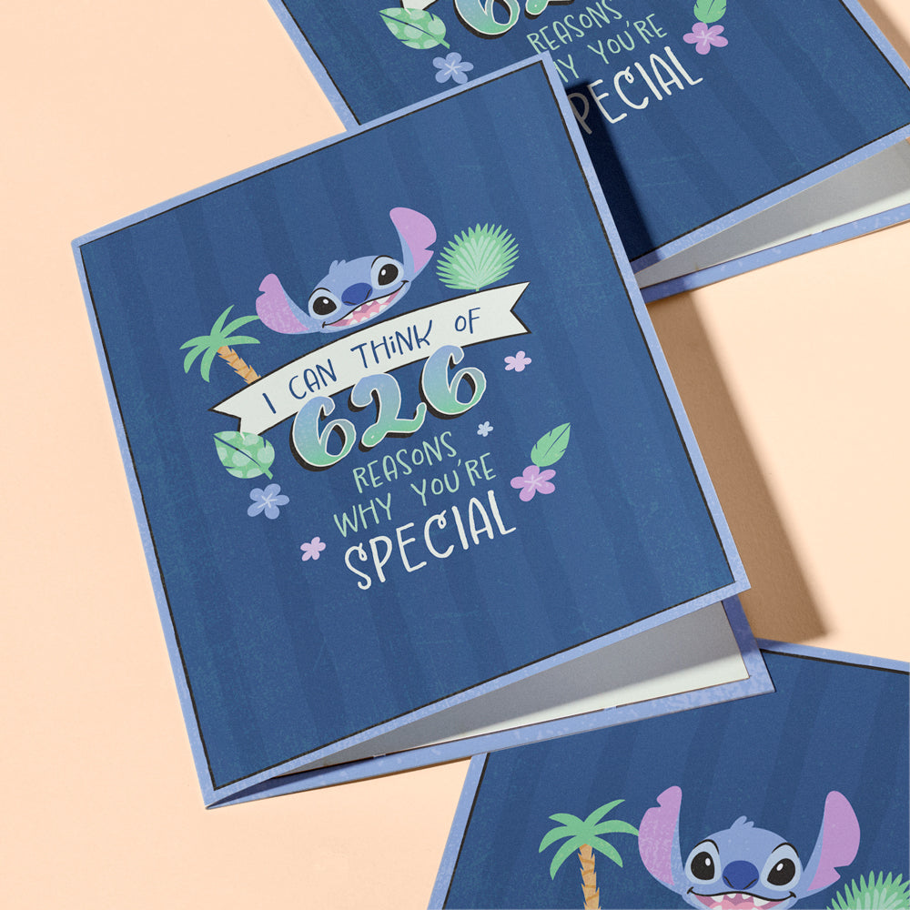 Disney's Stitch '626 Reasons' Plushpop Card