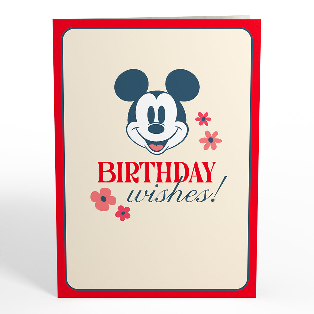 Disney's Mickey Mouse Birthday Wishes Card with Mini Bouquet