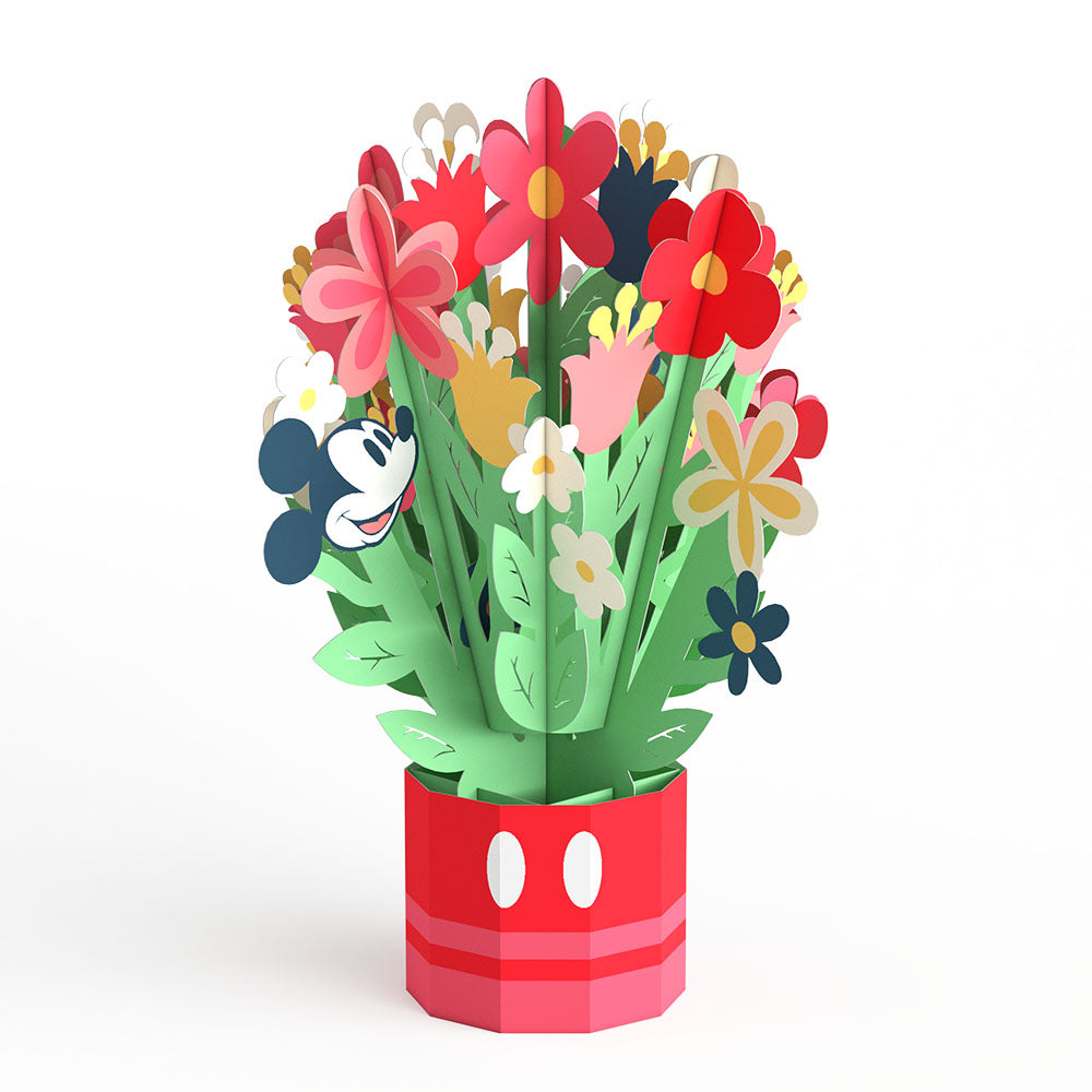 Disney's Mickey Mouse Birthday Wishes Card with Mini Bouquet