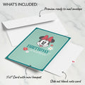 Disney's Minnie Mouse Birthday Wishes Card with Mini Bouquet