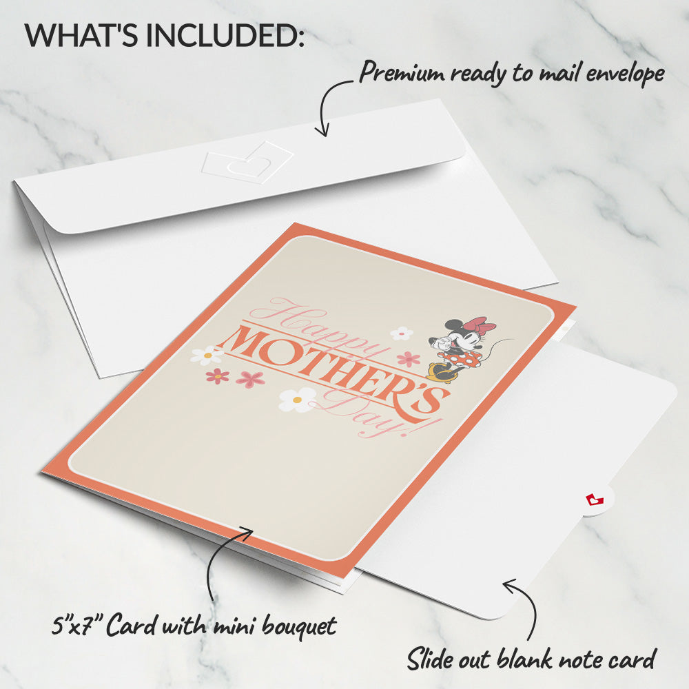 Disney’s Minnie Mouse Mother’s Day Card with Mini Bouquet