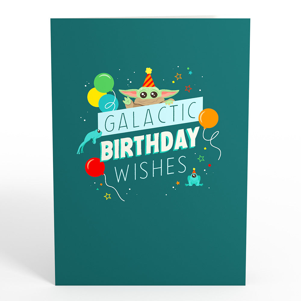 Star Wars™ The Mandalorian™ Galactic Birthday Wishes Card with Mini Bouquet