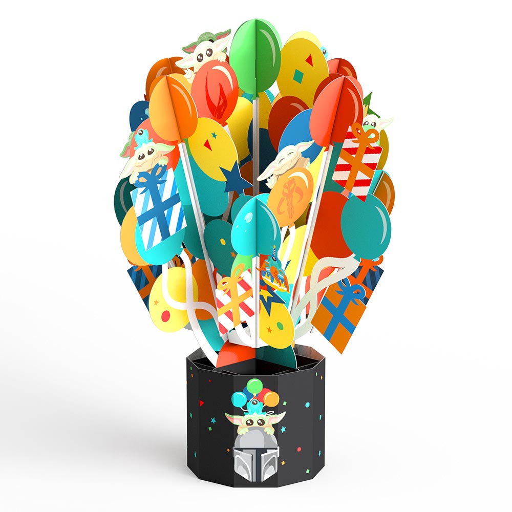 Star Wars™ The Mandalorian™ Galactic Birthday Wishes Card with Mini Bouquet