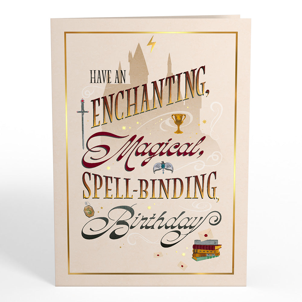 Harry Potter™ Spellbinding Birthday Card with Mini Bouquet