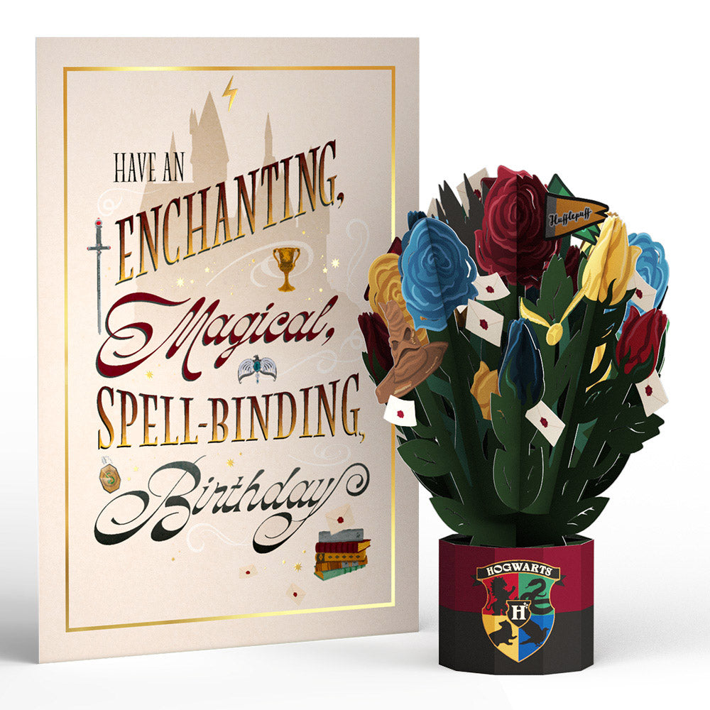 Harry Potter™ Spellbinding Birthday Card with Mini Bouquet