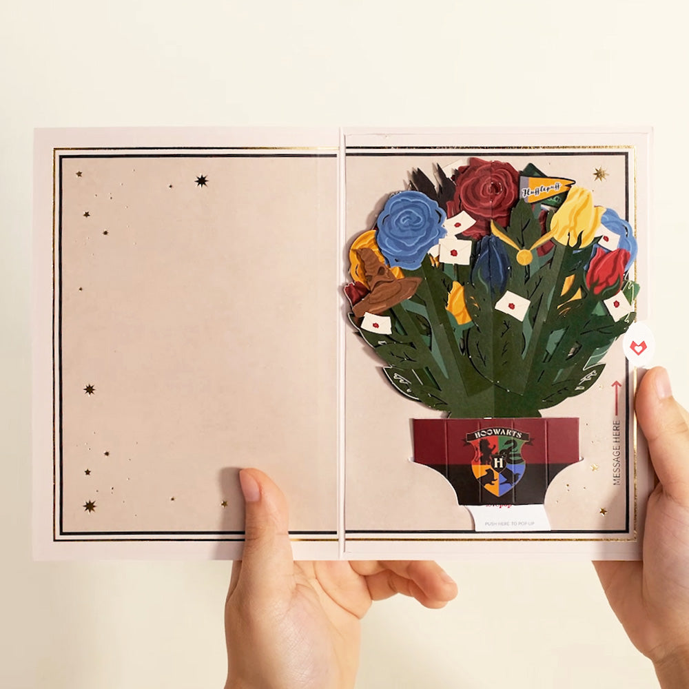 Harry Potter™ Spellbinding Birthday Card with Mini Bouquet