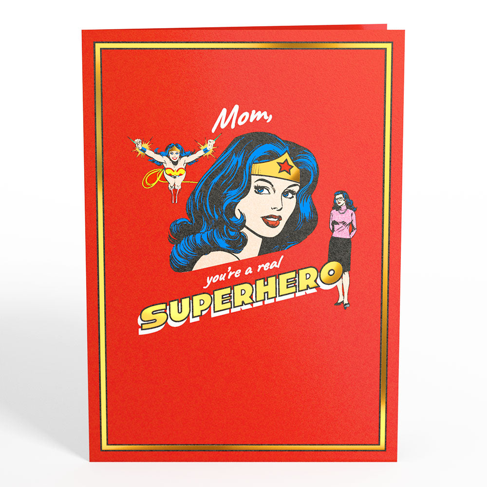 Wonder Woman Super Hero Mother’s Day Pop-Up Card