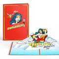 Wonder Woman Super Hero Mother’s Day Pop-Up Card