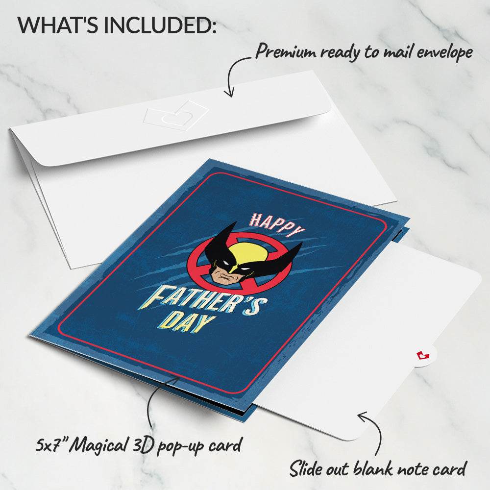 Marvel X-Men Wolverine X-Cellent Father's Day Pop-Up Card
