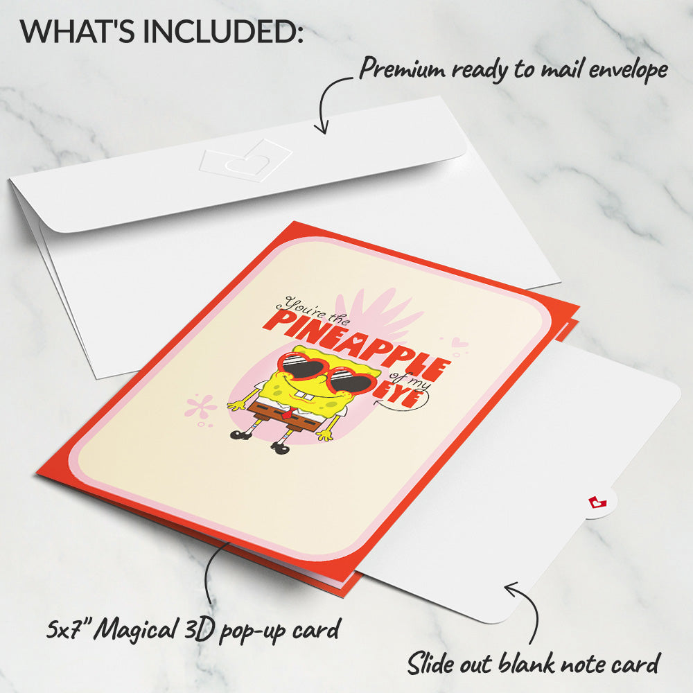 SpongeBob SquarePants Pineapple of My Eye Valentine's Day Pop-Up Card