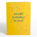 Happy Birthday Confetti Cake Music and Lights Pop-Up Card