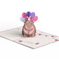 Baby Pygmy Hippo Birthday Pop-Up Card