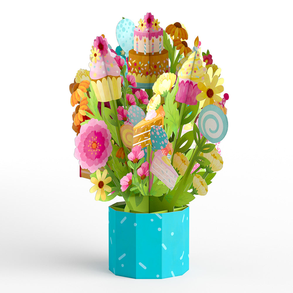 Sending You Birthday Sweetness Card with Mini Bouquet
