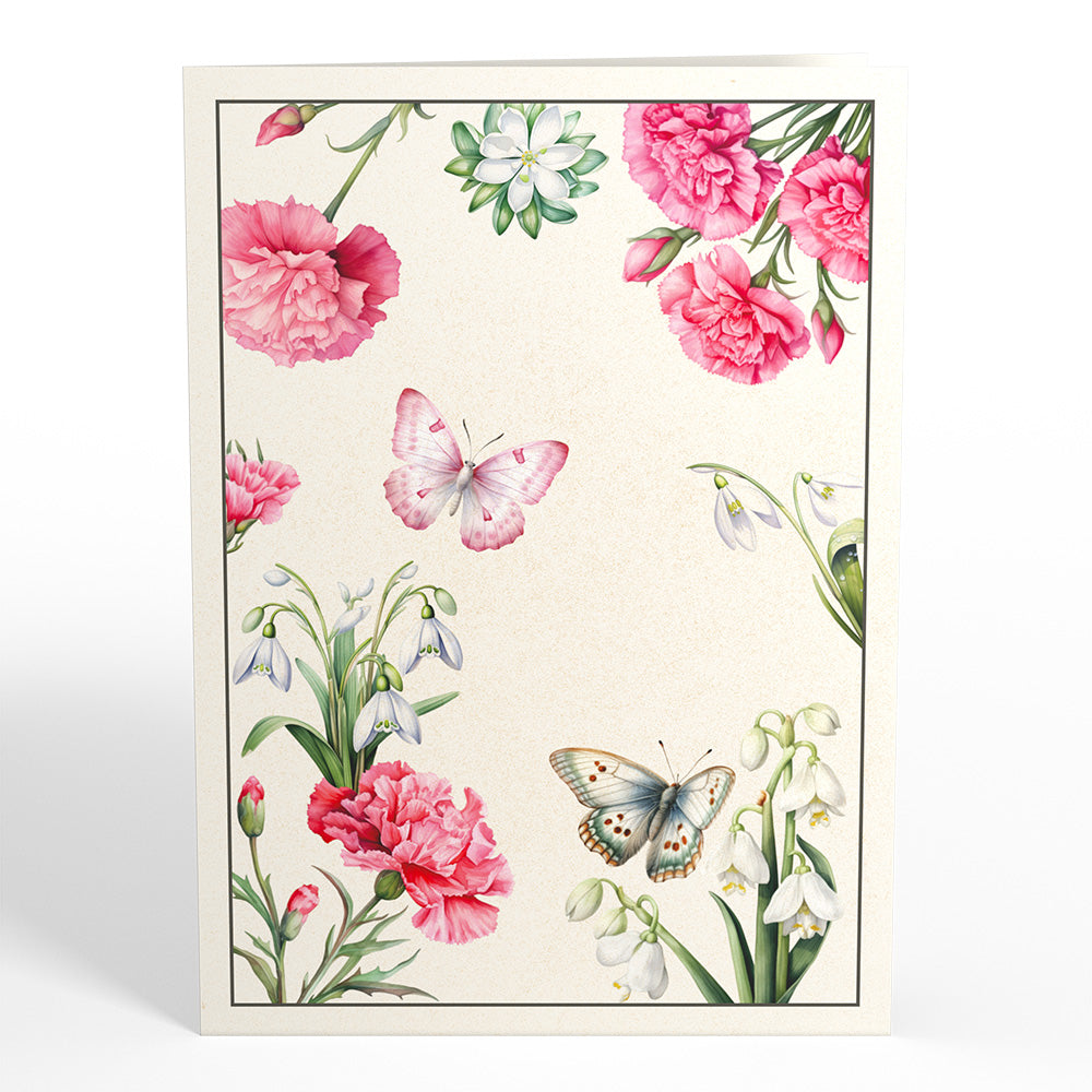 Born to Bloom: January Birth Month Flowers Pop-Up Card