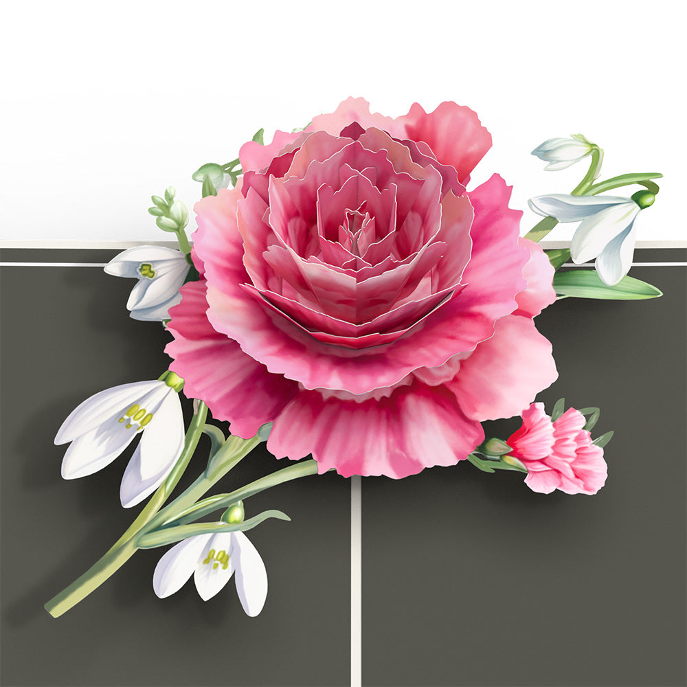 Born to Bloom: January Birth Month Flowers Pop-Up Card